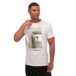 Armani Mens Printed Crewneck T-Shirt in White Cotton - Size 3XL