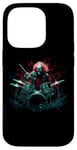 iPhone 14 Pro Skeleton Drummer Guy Rock And Roll Band Rock On Drum Kit Case