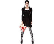 Atosa 61225 Costume Dead Ghost Girl Woman XL Black-Halloween, Women