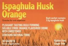 Ispaghula Husk Orange Drink Sachets, Natural Digestive Aid, Pack of 30