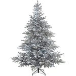 WeRChristmas Pre-Lit Frost Vermont Spruce Multi-Function Christmas Tree with 500 Cool White LED Lights, Green, 7 feet/2.1 m