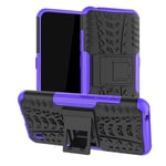 TenDll Case for Nokia C1 Plus, Shockproof Tough Heavy Duty Armour Back Case Cover Pouch With Stand Double Protective Cover Nokia C1 Plus Case -Purple