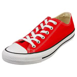 Converse All Star Ox Unisex Casual Trainers in Red White - 8.5 UK