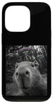 Coque pour iPhone 13 Pro Capybara Selfie avec Alien OVNI Hommes Femmes Garçons Filles Enfants