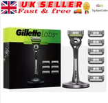 Gillette Labs  Razor with Exfoliating Bar Magnetic Stand & 7 Blade  New & SEALED