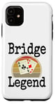 Coque pour iPhone 11 Funny Bridge Legend Jeu de cartes gagnant une soirée de jeu pour papa