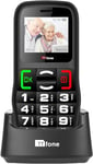 TTfone TT220 Big Button Mobile Phone for the Elderly with Emergency Assistance button, talking keys, long battery life, torch, Bluetooth, Simple easy to use (with Dock Charger)