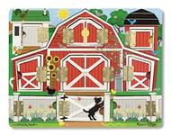 Melissa & Doug Planche Cache La Ferme, Jouet de développement, Jeux d'apprentissage précoce, Planche d'activitées Montessori, Cadeau pour garçons et filles de 2 3 4 5 ans