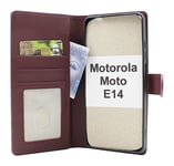 Skimblocker Motorola Moto E14 Plånboksfodral (Mörkröd)