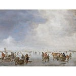 Jan Van Goyen Winter Scene On The Ice Large Art Print Poster Wall Decor Premium Mural