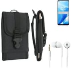 For OnePlus Nord N200 5G + EARPHONES Belt bag outdoor pouch Holster case protect