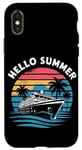 Coque pour iPhone X/XS Hello Summer Funny Student Teacher Last Day of School Cruise