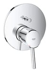 GROHE Concetto Single-Lever Shower/Bath Mixer Trim Set, 2-Way Diverter, Concealed Installation, Chrome, 24054001