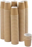 2 ur door Triple Layered Kraft Ripple Insulated Takeaway Paper Cups - 8 oz Disposable Cups for Hot and Cold Drinks - Perfect for Tea, Coffee, Cappuccino, Beverages Pack of 25