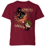 Harry Potter Kids Expecto Patronum Kids' T-Shirt - Burgundy - 11-12 Years