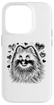 Coque pour iPhone 14 Pro Poméranien Cœur Poméraniens Pom Dog