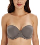 DotVol Femme Soutien-Gorge Grande Taille avec Armature Soutien Complet Bretelle Plusieurs Façons à Porter Gris 95G