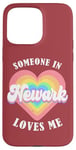 Coque pour iPhone 15 Pro Max Quelqu'un à Newark m'aime City Heart