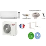 Pack Climatiseur réversible Mono-split Toshiba naka 1,5 kw 15m2 + kit 5 mètres de pose complet