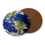 Earth World Map Globe Planet Space Coaster Drinks Mat Funny Solar System Galaxy