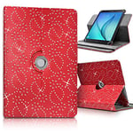 KARYLAX Universal L Protective Case and Stand (Size 27.5 cm x 19 cm), Red Diamond for Huawei MediaPad T5 10.1 Inches