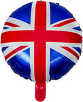 SHATCHI 18" Large Union Jack Foil Balloon Helium Fill Great Britain King Charles III Coronation BBQ Street Party Sports Royal Events Decorations