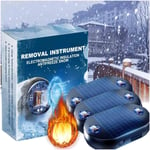 3-pack Solardriven elektromagnetisk molekylär interferens frost- och snöborttagare Bärbar kinetisk molekylär värmare Frostskydd för bil Snöblåsare Bilavfrostare