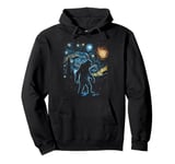 Bigfoot Sasquatch Starry Night Galaxy Monster Hunter Funny Pullover Hoodie