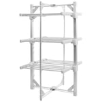 3-Tier Electric Heated Clothes Airer 24 Rails Folding Rack Dryer  for Garment