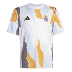 Real Madrid Tränings T-Shirt Pre Match - Vit/Crew Orange/Grå Barn - adidas, storlek 164 cm