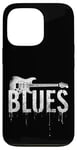 Coque pour iPhone 13 Pro Musique Blues pour guitare électrique vieilli