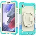 Case for Galaxy Tab A7 Lite 8.7 Inch Silicone Case with Sturdy Stand Rotating Handle Shoulder Strap for Samsung Galaxy A7 Lite 2021 SM-T220/T225/T227 C-Blue