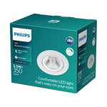 Philips Spot LED encastrable SPARKLE, intensité variable, 5.5W, Blanc