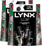 2 X Lynx THE SUPREME SQUAD Africa & Black 4 Pieces Gift Set for Him, Shower Tool