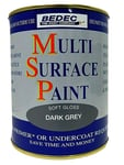 BEDEC MULTI SURFACE PAINT MSP SOFT GLOSS DARK GREY 2.5L