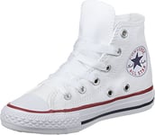 Converse Mixte enfant Youths Chuck Taylor All Star Hi Baskets, Bianco, 33.5 EU