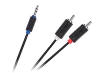 Kaapeli Cabletech Audio 3,5 mm (M) -> 2 x RCA 1 m