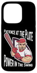 iPhone 14 Pro Patience at the Plate Power in the Swing Baseball Player Case