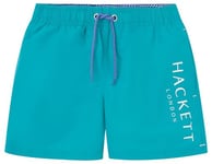 Hackett London Boy's Hackett Solid Shorts, Blue (Light Turquoise Blue), 11 Years