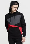 Urban Classics Herrhoody i zick zack mönster (L,blk/red/cha)