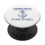 Ponton Captain My Boat My Rules Drôle de propriétaires de voiliers PopSockets PopGrip Adhésif