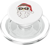 Lunettes de soleil visage de Père Noël barbe et chapeau de Noël drôle PopSockets PopGrip pour MagSafe