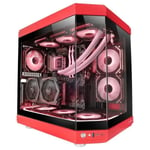 Boitier PC Moyen Tour ATX Mars Gaming MC-3T RGB avec panneaux vitrés - Rouge