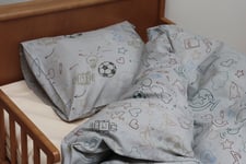 By Mats - Bed Linen Baby Size 70 x 100 cm - Grey school (MAT102)