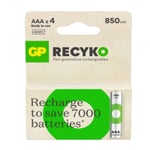 GP 850 ReCyko Uppladdningsbart AAA | HR03 Ni-Mh batteri 4-pack