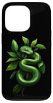 Coque pour iPhone 13 Pro Amoureux Drôles De Python D'arbre Vert, Serpents, Reptiles