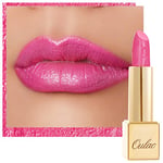 OULAC Métallique Briller Rouge a Levre Rose, Rouge à lèvres Pailleté Très Pigmentés et Crémeuse, Hydratation Longue Durée et Confort pour les Lèvres, Vegan, 4,3g (17) Sweet Lolita