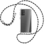 Collier pour Samsung Galaxy A32 4G (A325, 6.4'') noir/gris/blanc (A) Coque Etui