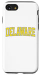 Coque pour iPhone SE (2020) / 7 / 8 T-shirt rétro Delaware T-shirt rétro rétro Delaware bleu doré