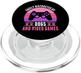 Easily Distracted by Video Games and Dogs Gamer Women Girls PopSockets PopGrip for MagSafe